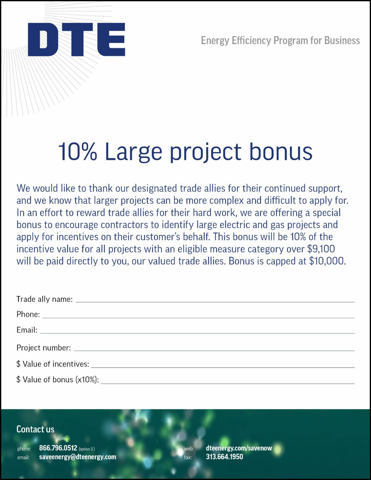 Large Project Bonus